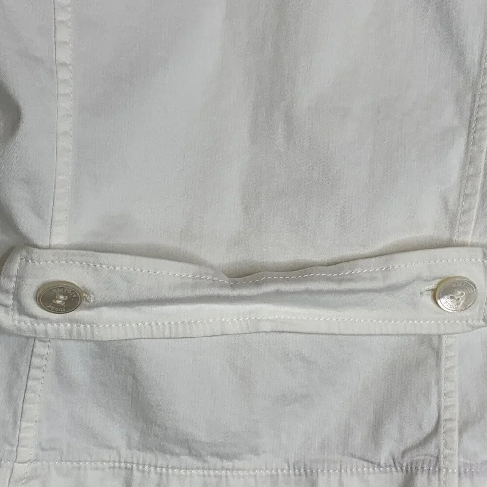 Emilio Pucci Firenze Jacket Womans Size 10 White Denim Stretch Made in Italy - Picture 8 of 15